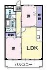 大安寺パークハイム 2LDKの間取り