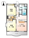 アベニール弐番館 2LDKの間取り
