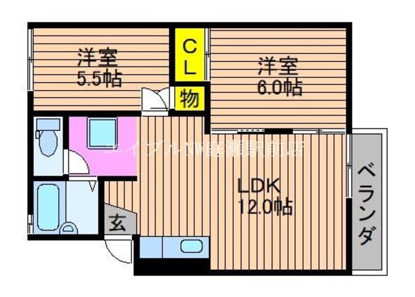 間取図 フォーブル庭瀬