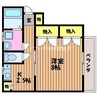 庭瀬メゾンＣ 1Kの間取り