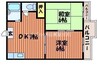 ハイムデアフロイデⅠ 2DKの間取り