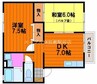 コーポラス西本　Ａ 2DKの間取り
