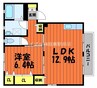 フォーラム96　Ｃ 1LDKの間取り