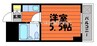 サンピア倉敷 1Kの間取り