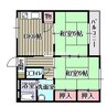 コーポ則武　A棟 2DKの間取り