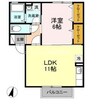 ブライト倉敷　A棟 1LDKの間取り