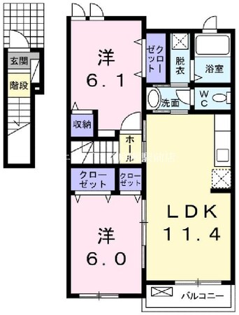 間取図 ミッドタウン玉野　九号館