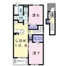 ノヴァ　Ⅱ 2LDKの間取り