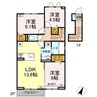 HONEY BEAR B棟 3LDKの間取り