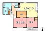 プラザ中央 2LDKの間取り