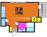 ウェッジコート中庄（旧：マンションニューボーン） 1Rの間取り