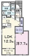 シェソア　Ａ 1LDKの間取り