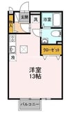 ドミトリー赤井 1Rの間取り