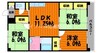 ヴィラグレイス中央 3LDKの間取り
