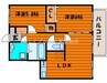 リーフミナン 2LDKの間取り
