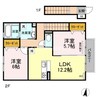 トゥールモンド 2LDKの間取り