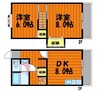 サンクリエイト　B棟 2DKの間取り