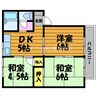 コーポ岸本　A棟 3DKの間取り