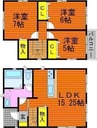 インペリアル 3LDKの間取り