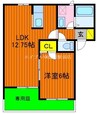 ソレールＣ 1LDKの間取り