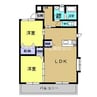 ディアコート清音 2LDKの間取り