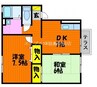 コーポラス西本　Ａ 2DKの間取り