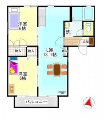 間取図 プリンス大島