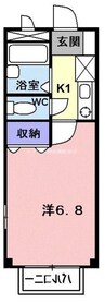 ルミエール 1Kの間取り