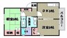 箕島ハイツ 2DKの間取り