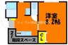 ブランブロック白石 1Kの間取り
