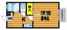 フィオーレ 1Kの間取り