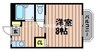 サンサンアイ　Ｂ棟 1Kの間取り