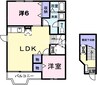 ヴィラフロ－ラＢ 2LDKの間取り