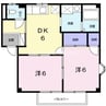 ボナール平野Ｂ 2DKの間取り