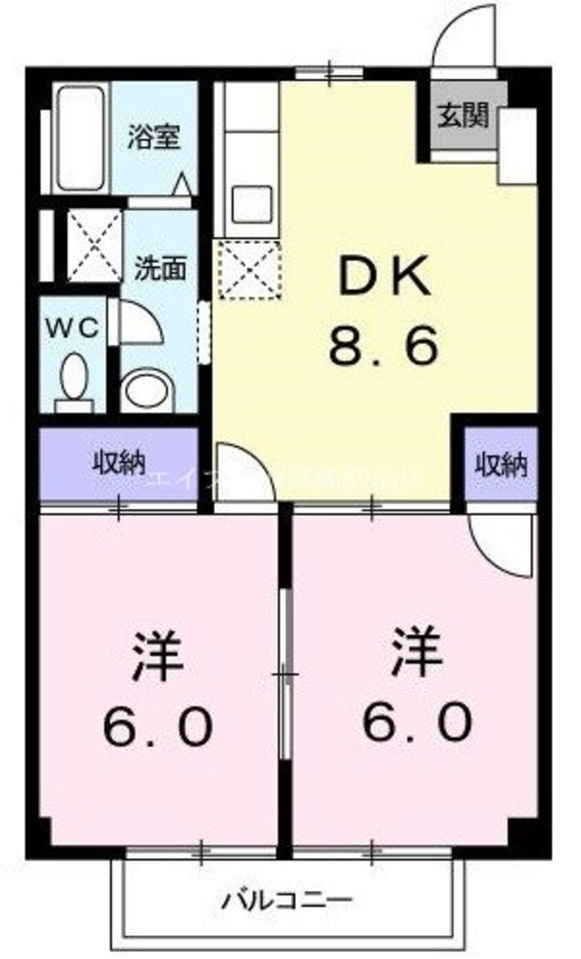 間取図 シーサイドメゾン十禅寺Ｂ