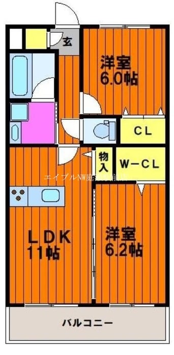 間取図 ウッドコート御南