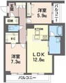 アルビレオ 2LDKの間取り
