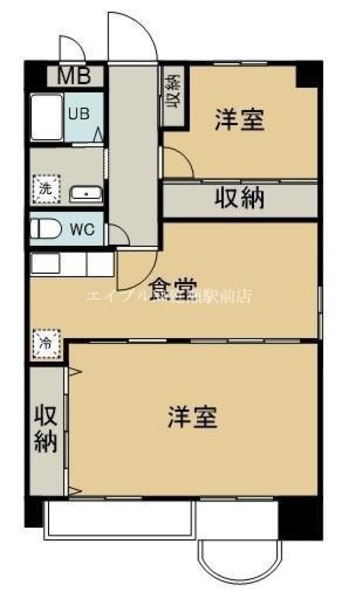 間取図 グリーンハウス松島G3