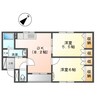 ロイヤルハイツ藤田 2DKの間取り