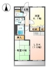 レジデンス　スワニーⅡ 2LDKの間取り
