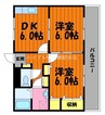 AXIA倉敷 2DKの間取り