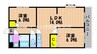 ブールヴァール陵南 2LDKの間取り