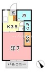 メゾンエポック　Ｂ棟 1Kの間取り
