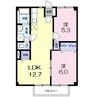 ニューシティパークサイド 2LDKの間取り