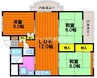 キャステル新野 3LDKの間取り