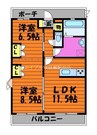 ルミナス 2LDKの間取り