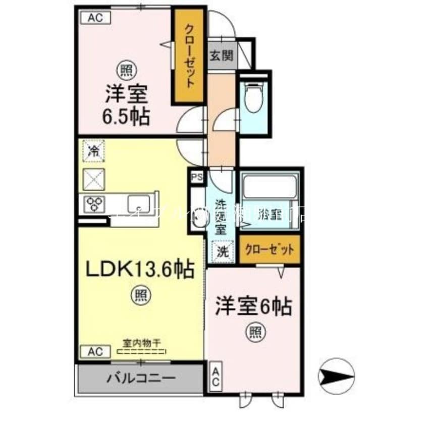 間取図 カーサ・フィオーレ中庄