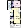 アヴェニール 1LDKの間取り