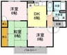 セントフランシス　Ｂ棟 3DKの間取り