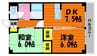 マスカット鳥羽 2DKの間取り